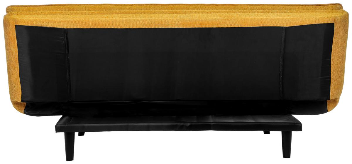 Rozkládací pohovka SUN, žlutá, sklopná, max. 360 kg - černá/žlutá, Moderní, dřevo/textil (190/83/93cm) - Mömax