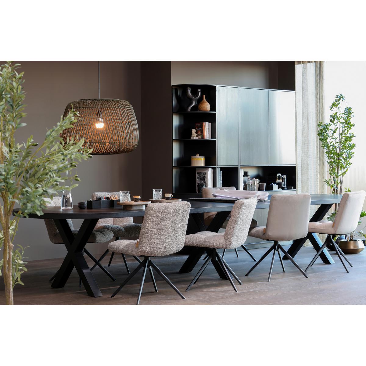 TISCHPLATTE Tablo Lungo Schwarz L: 210cm - Schwarz, MODERN, Holz (210/120/5cm) - Livetastic