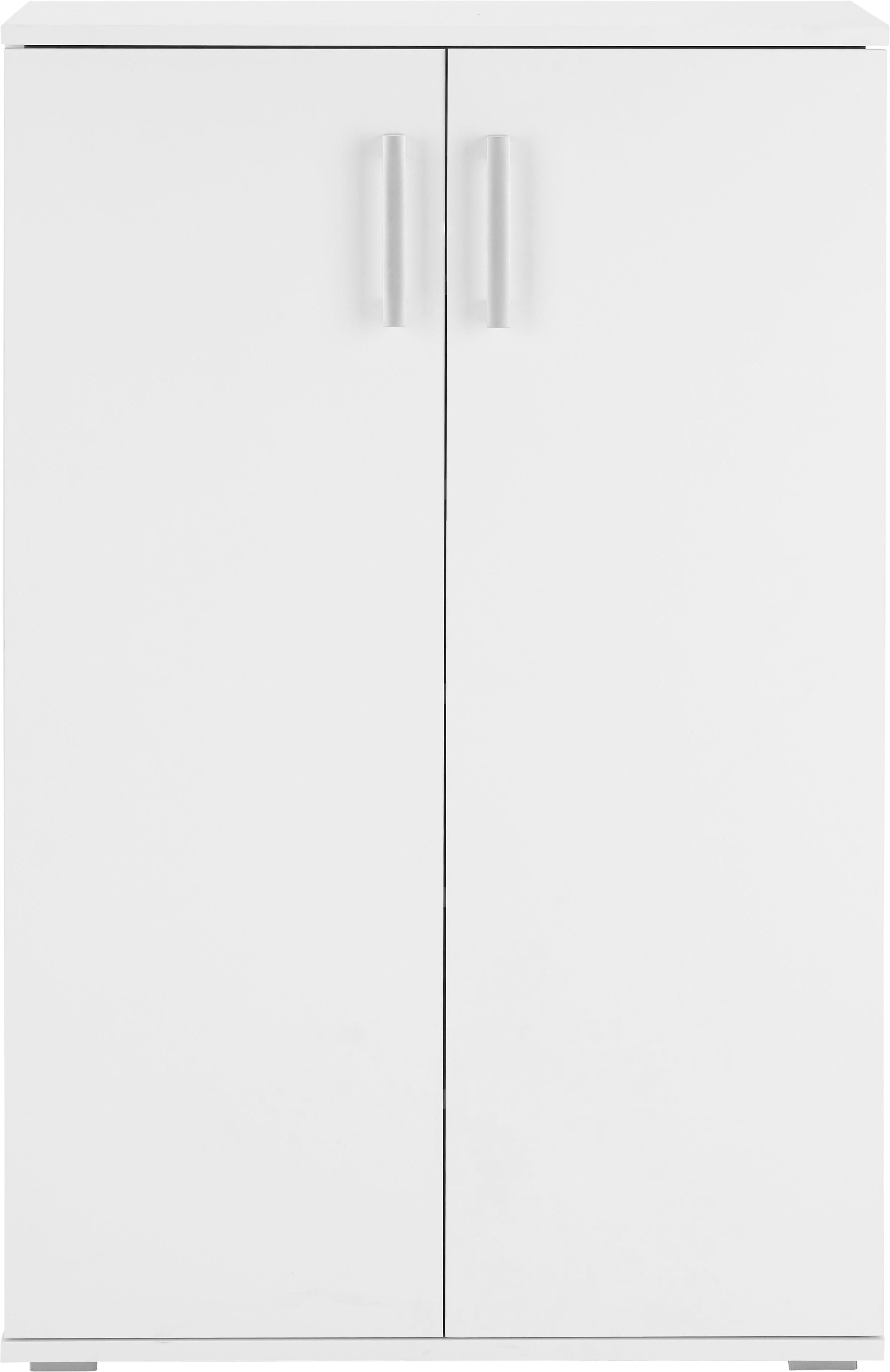 SKRINKA NA TOPÁNKY JIMMY II - biela/hliníková, Modern, kompozitné drevo/plast (70/106/34cm) - Mömax