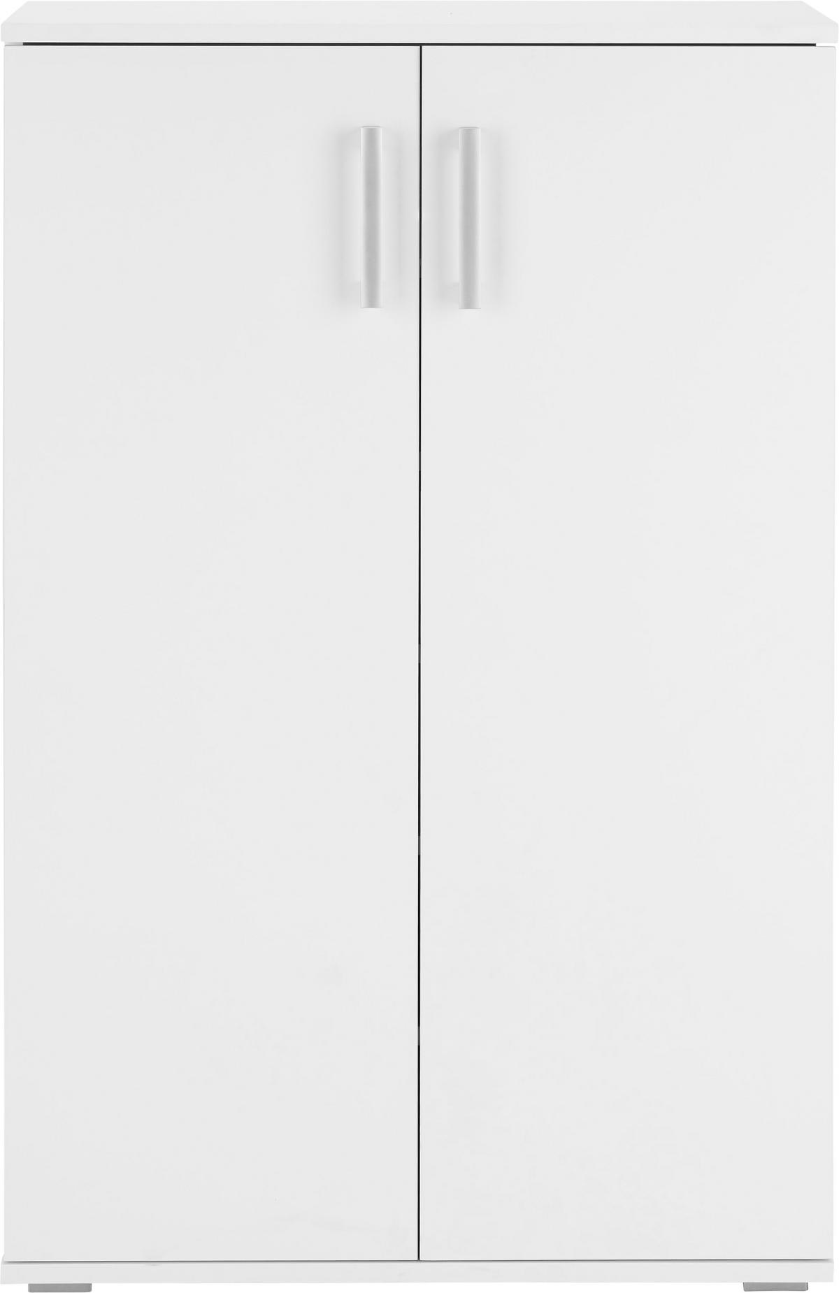 SKRINKA NA TOPÁNKY JIMMY II - biela/hliníková, Modern, kompozitné drevo/plast (70/106/34cm) - Mömax