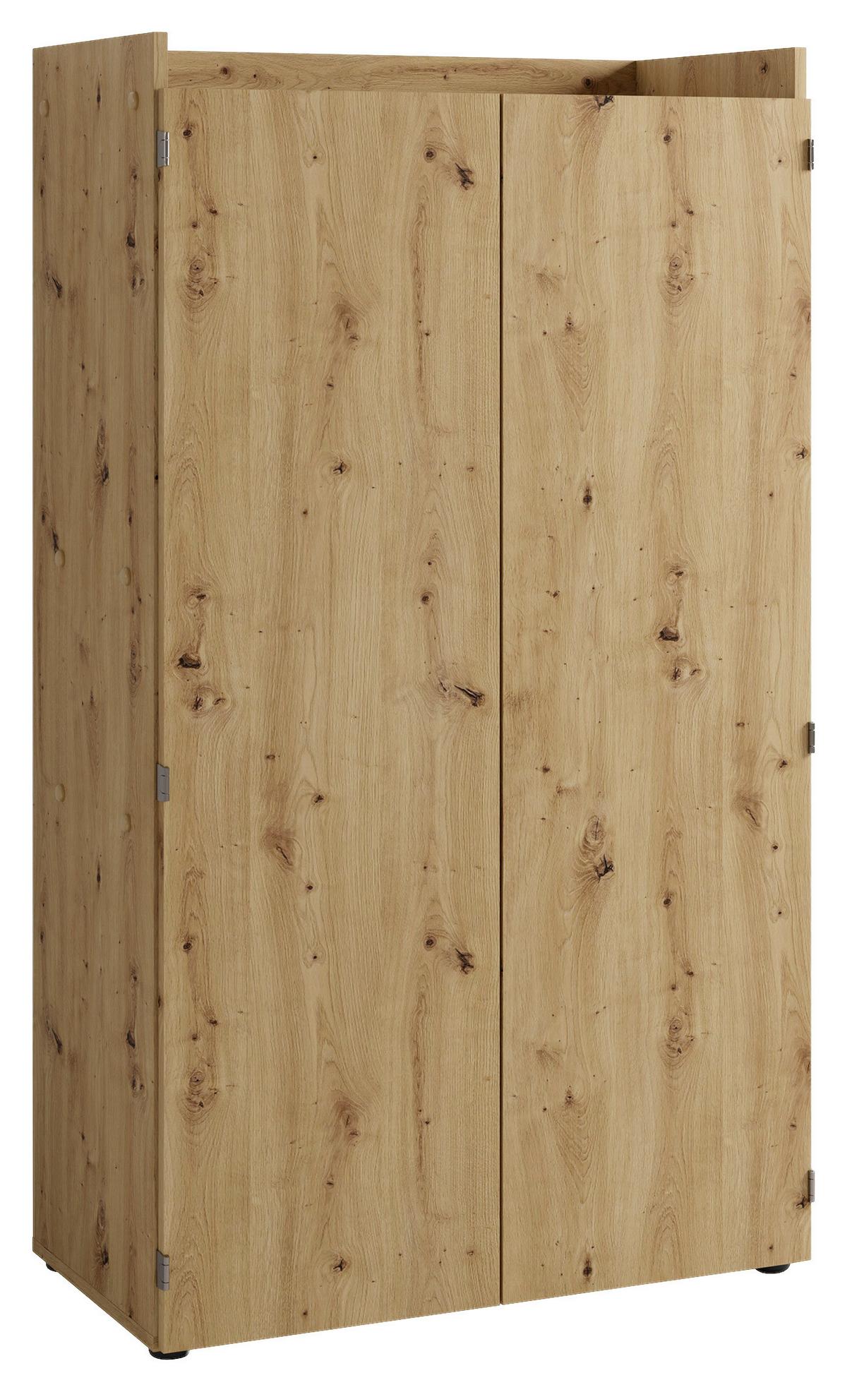 Sekretär Janne - Schwarz/Eiche Artisan, MODERN, Holzwerkstoff (80/40/141cm) - MID.YOU