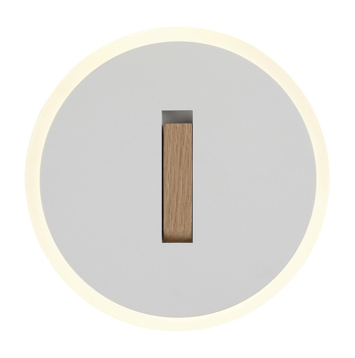 LED-Wandleuchte 78410w Avery - Dunkelbraun/Weiß, Design, Holzwerkstoff/Kunststoff (20,5/5cm) - Globo