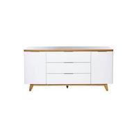Sideboard 160 cm Libre Sb 160 Weiß/Eichefarben - Eichefarben/Weiß, KONVENTIONELL, Holzwerkstoff (160/77/39cm) - Livetastic