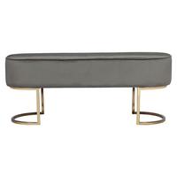 SEDACÍ LAVICE PERA GRAU / GOLD - šedá/barvy zlata, Design, kov/dřevo (105/41/40cm) - MID.YOU