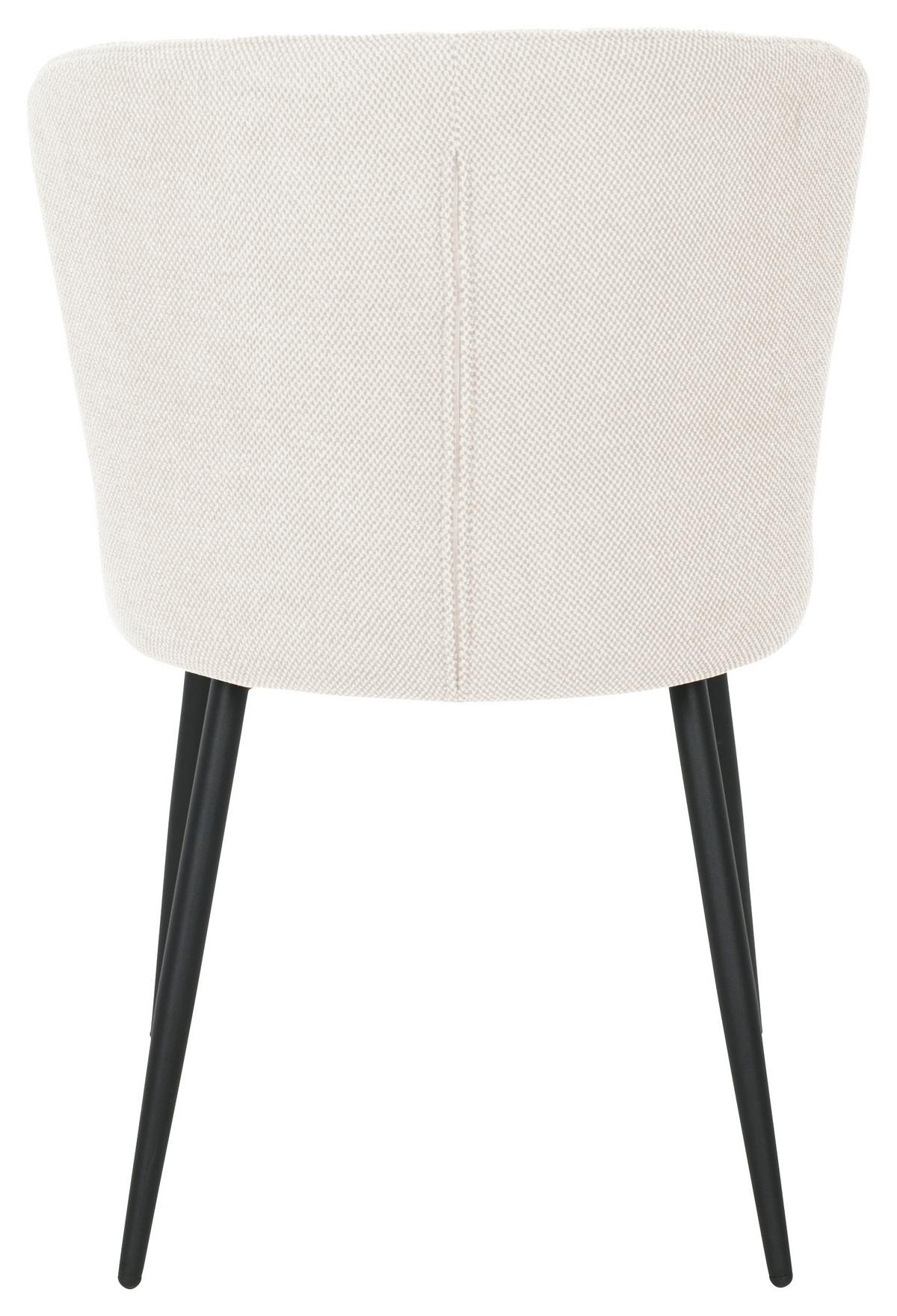 Vierfußstuhl Abbie Leinenoptik Beige, B: 52 Cm - Beige/Schwarz, KONVENTIONELL, Holz/Textil (52/82/60cm) - P & B