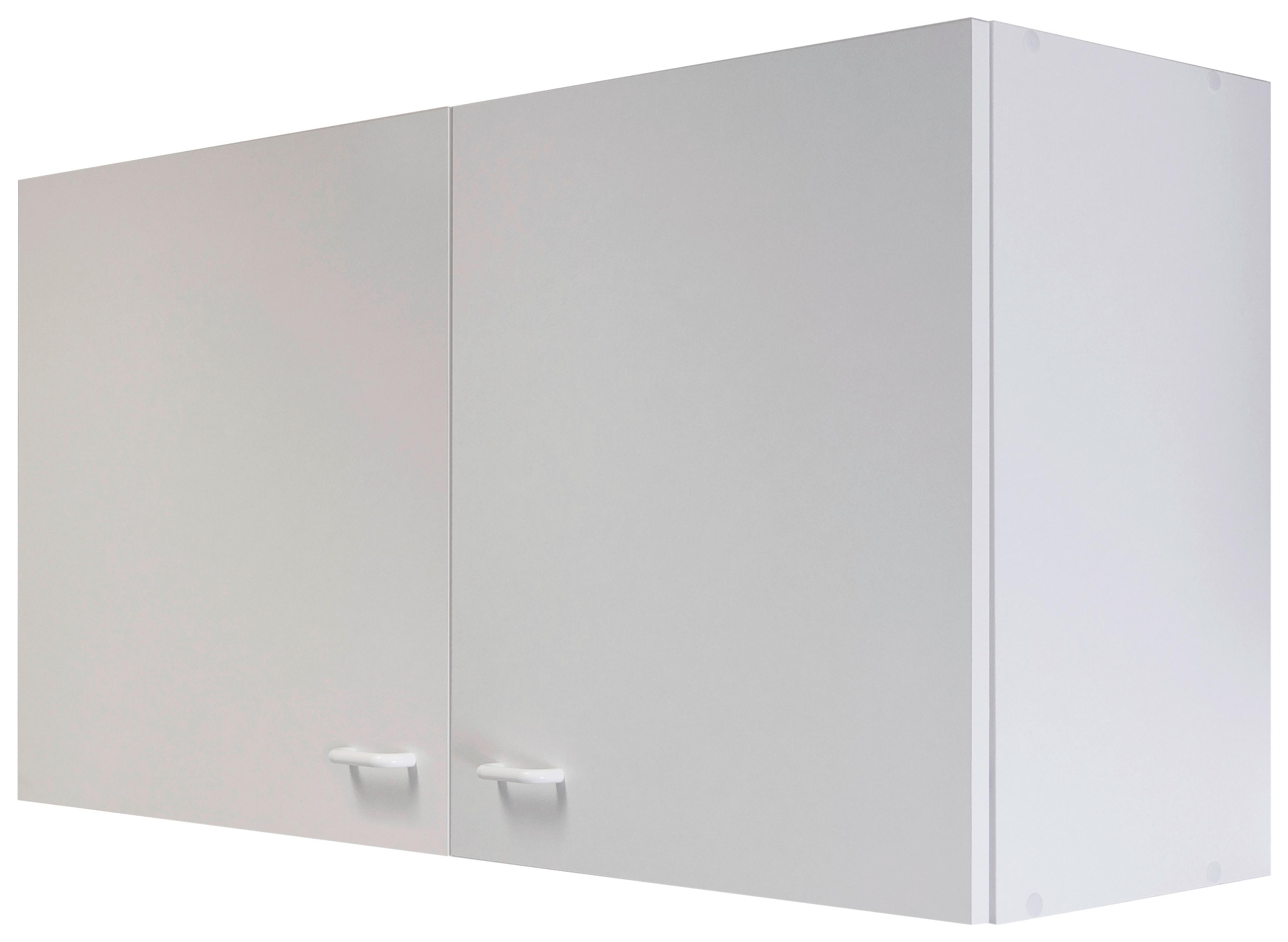 Küchenoberschrank Speed B: 100 Cm Weiß 2 Drehtüren - Weiß, KONVENTIONELL, Holzwerkstoff (100/54,8/32cm)