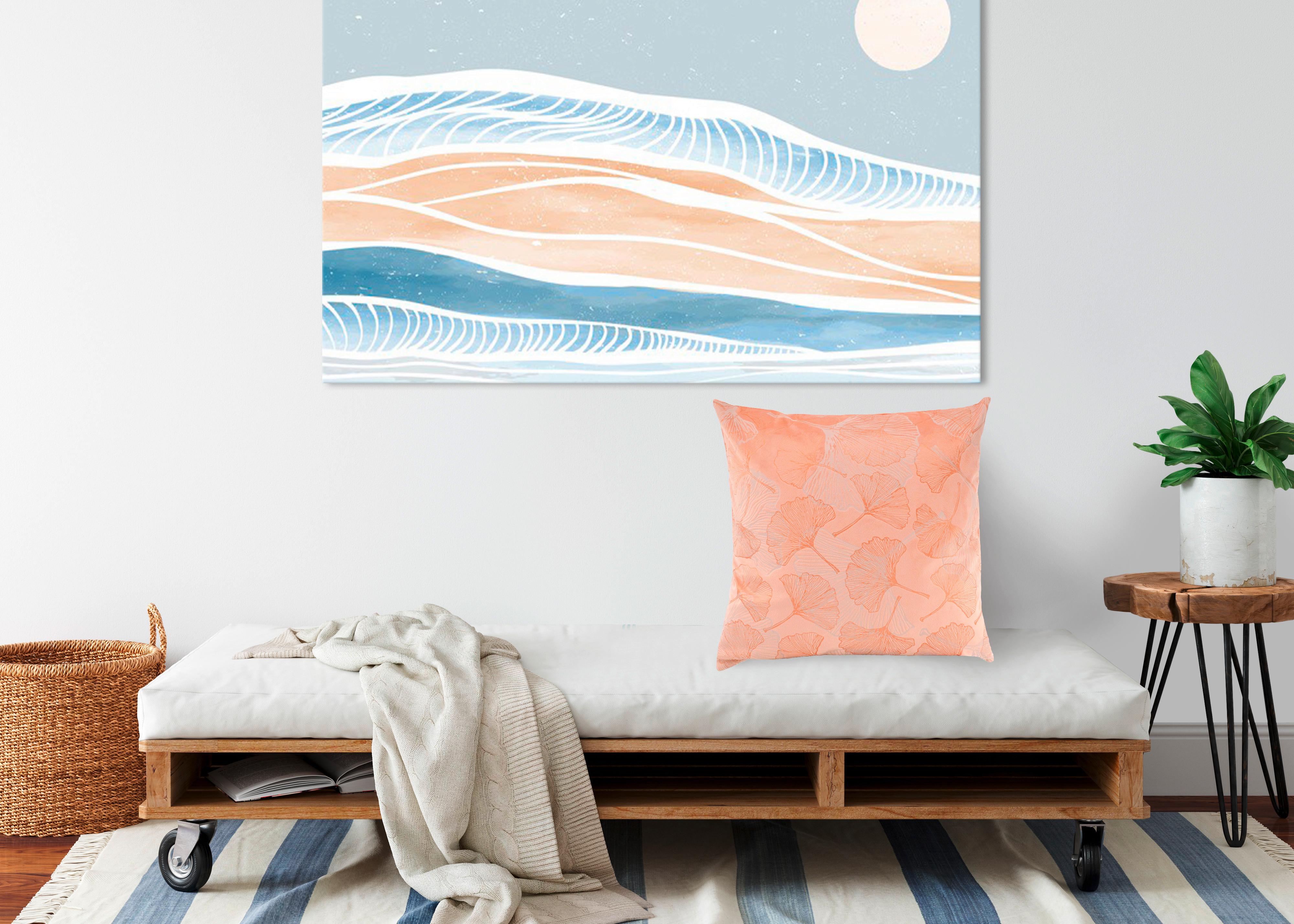 Zierkissen Aida 45x45 cm Polyester Koralle mit Zipp - Koralle, MODERN, Textil (45/45cm) - Luca Bessoni