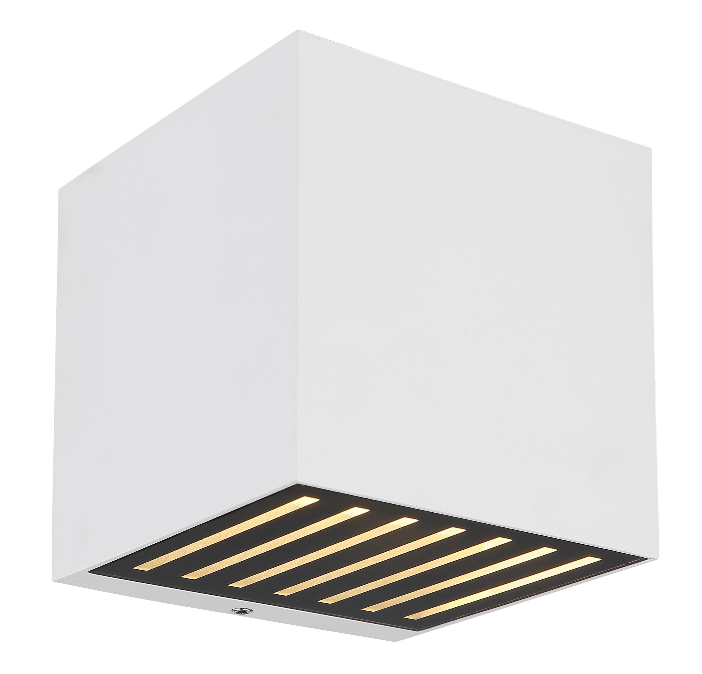 LED-Außenleuchte 34156w - Klar/Schwarz, Basics, Glas/Metall (10/10/10cm) - Globo