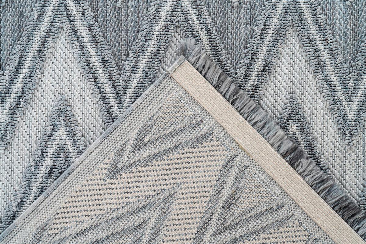 Teppich Grau/Weiß Sarai 160x230 cm - Weiß/Grau, KONVENTIONELL, Textil (160/230cm) - Kayoom