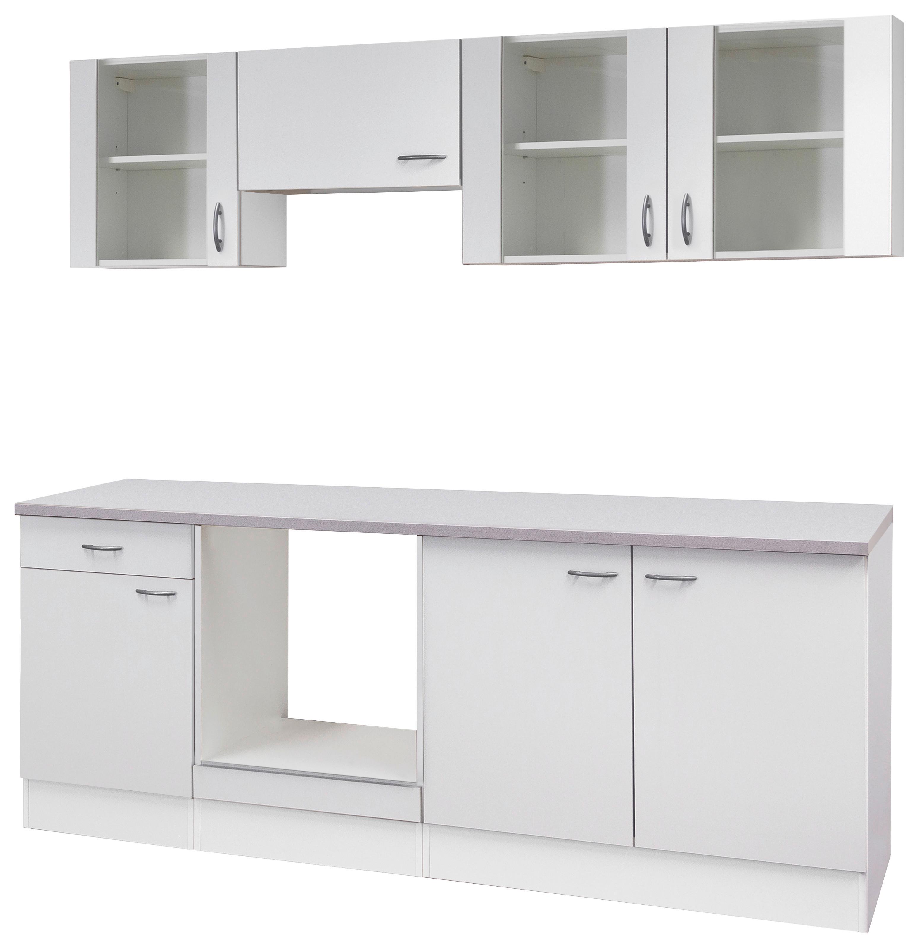Küchenzeile Wito ohne Geräte B: 210 Weiß - Weiß, KONVENTIONELL, Holzwerkstoff (210cm)