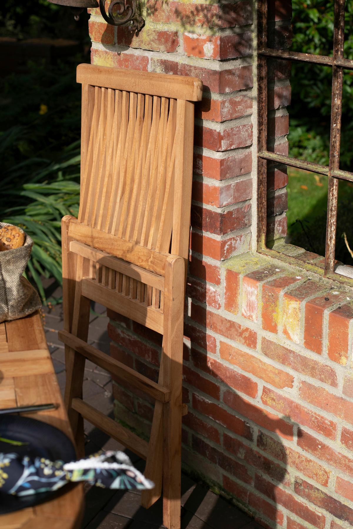 Gartenstuhl Klappbar, Woodie aus Teakholz - Teakfarben, Basics, Holz (47/89/62cm)