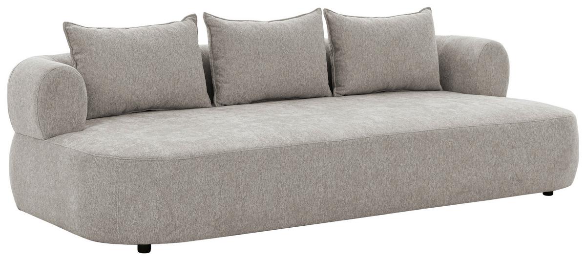 Bigsofa Ferro Hellgrau B: 240 cm - Hellgrau/Schwarz, Design, Textil (240/76/122cm) - Livetastic