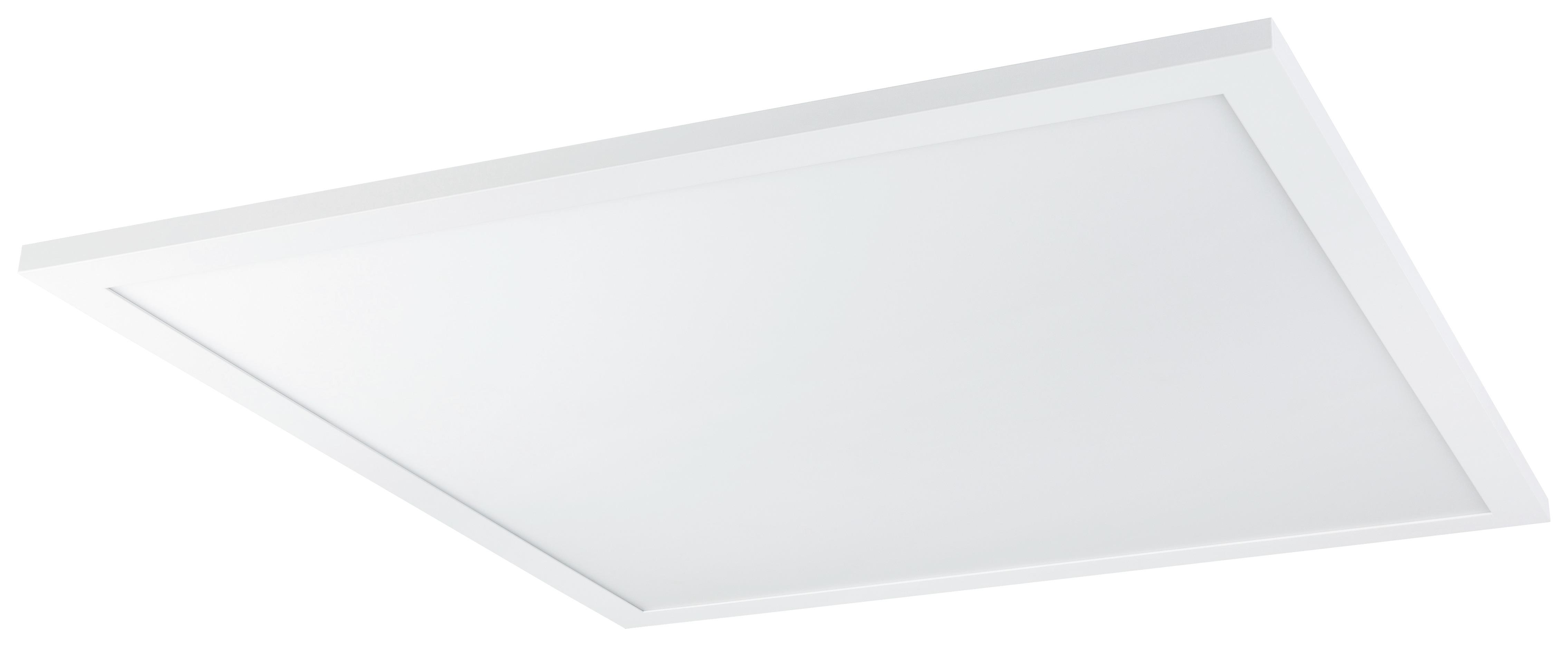 LED-Deckenleuchte Rosi L: 60 cm mit Stufenschalter - Opal/Weiß, Basics, Kunststoff/Metall (60/60/5cm) - Globo