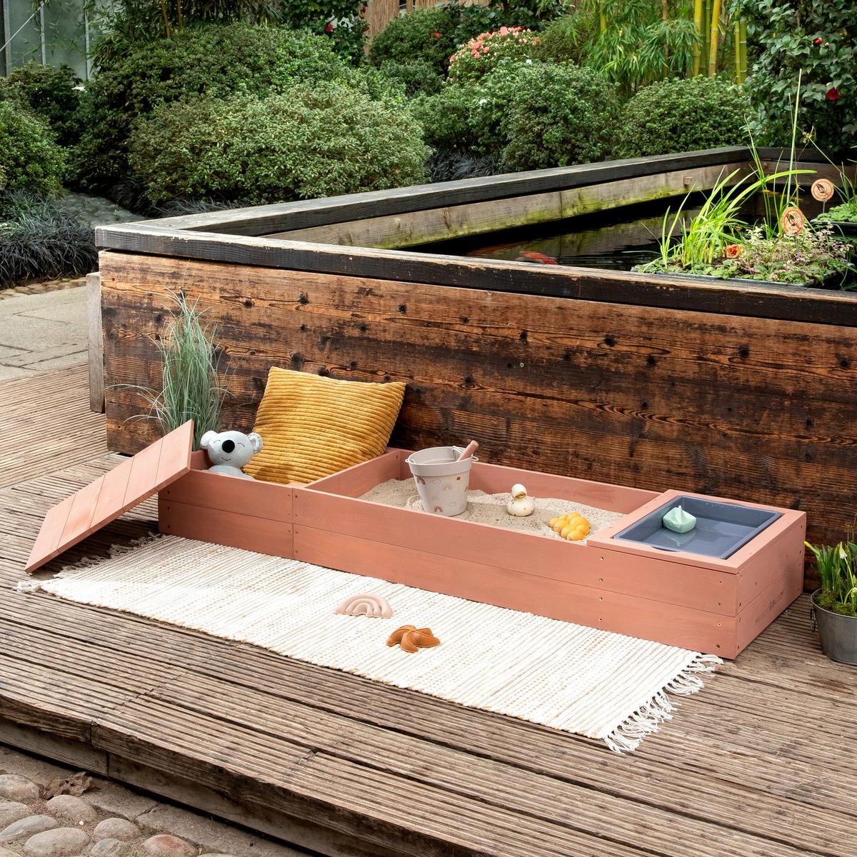 Sandkasten Muddy Buddy Holz, LxBxH: 150x45x20 cm - Basics, Holz (150/45/20cm) - MUDDY BUDDY