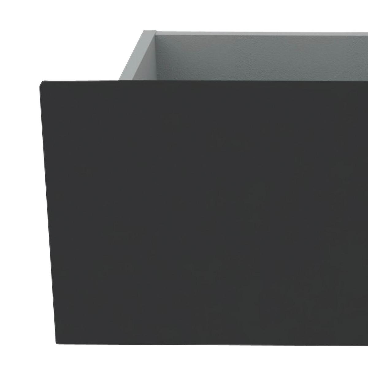 Schubkasteneinsatz Unit B: 90,9 Cm, Anthrazit - Dunkelgrau, MODERN, Holzwerkstoff (90,9/21,9/36,6cm) - Ondega