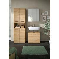 Badezimmer Ice Eiche Artisan Dekor B: 120cm - Schwarz/Eiche Artisan, Basics, Holzwerkstoff (120cm) - MID.YOU