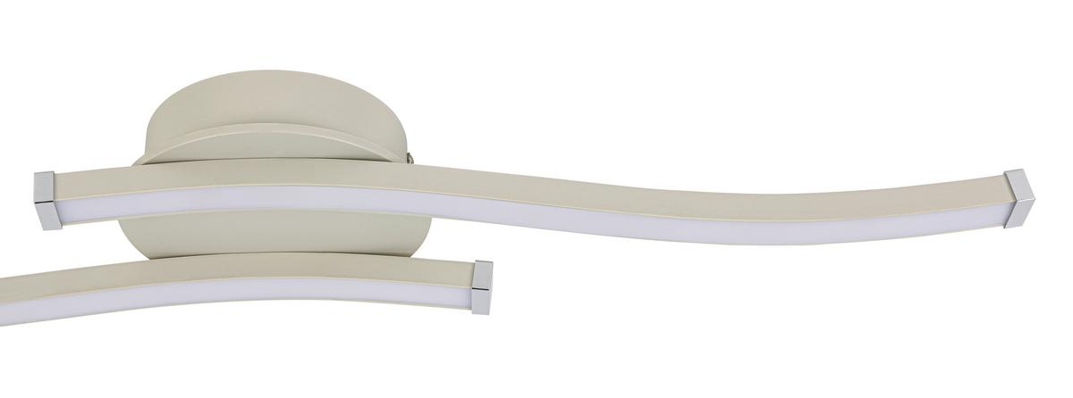 LED-Deckenleuchte Charlie *ph* - Sandfarben/Chromfarben, Basics, Kunststoff/Metall (12/55/6,5cm) - Luca Bessoni