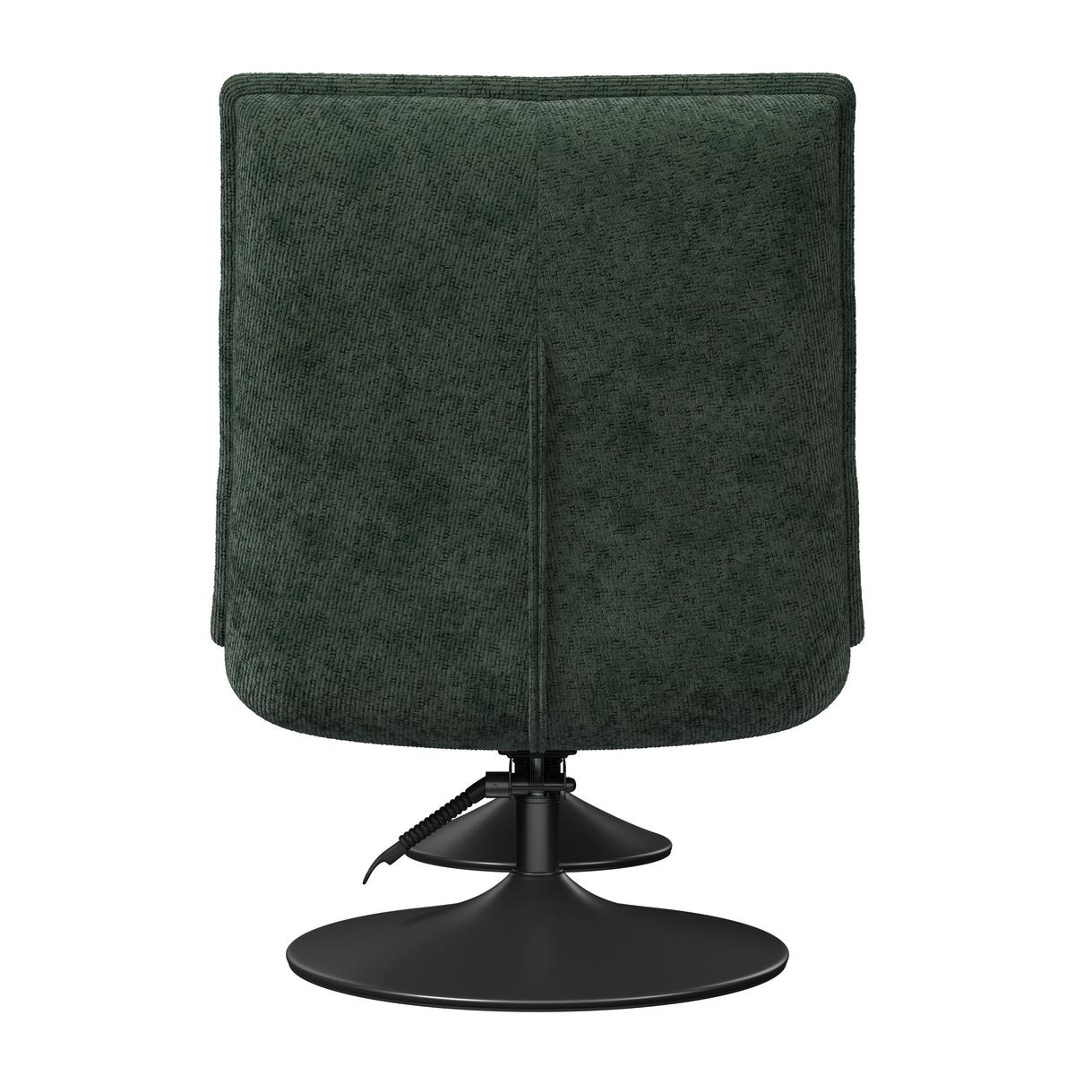 Relaxliege Kairo grün Sitzfläche drehbar, B: 71 cm - Schwarz/Grün, MODERN, Holz/Textil (71/88/89cm)