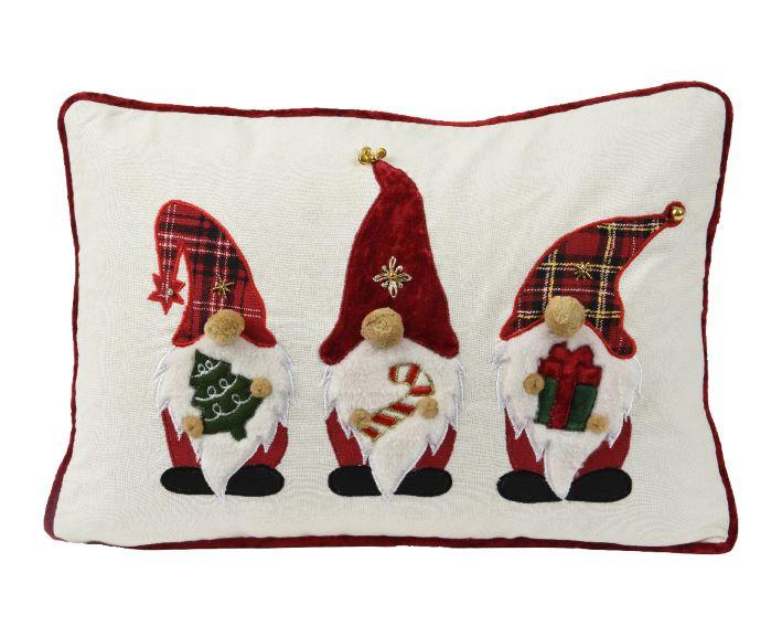 DEKORAČNÍ POLŠTÁŘ JASPER - bílá/červená, Basics, textil (50/30cm)