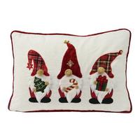 DEKORAČNÍ POLŠTÁŘ JASPER - bílá/červená, Basics, textil (50/30cm)