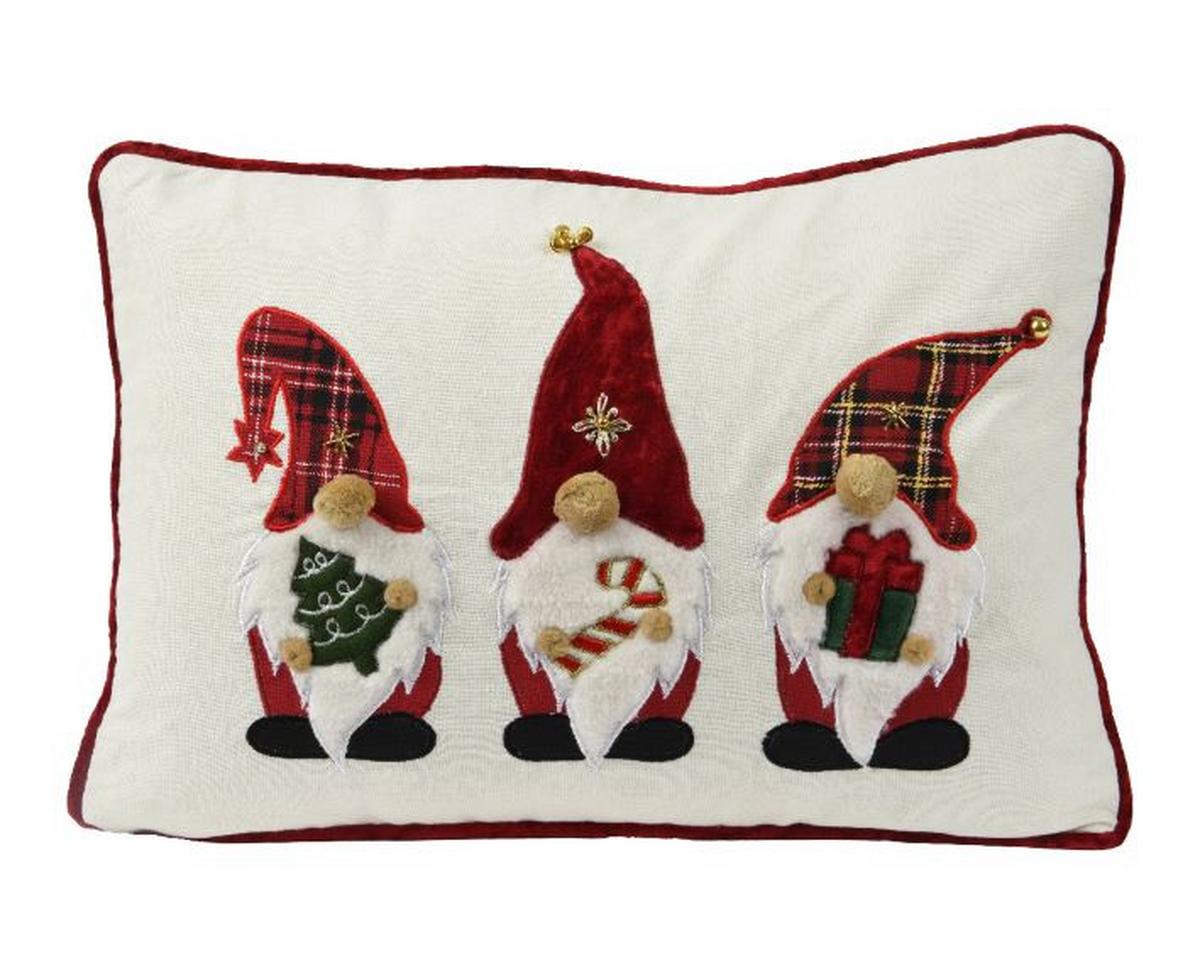 DEKORAČNÍ POLŠTÁŘ JASPER - bílá/červená, Basics, textil (50/30cm)