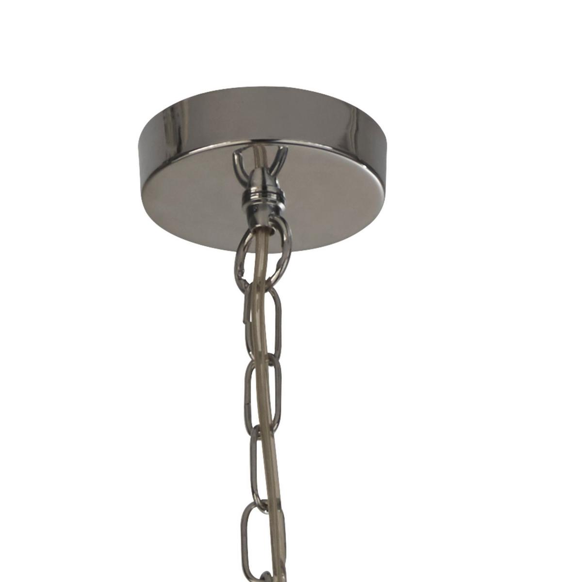 Hängeleuchte Bijou H: 152 cm 1-Flammig - Chromfarben, Design, Glas/Metall (22/31-152cm)
