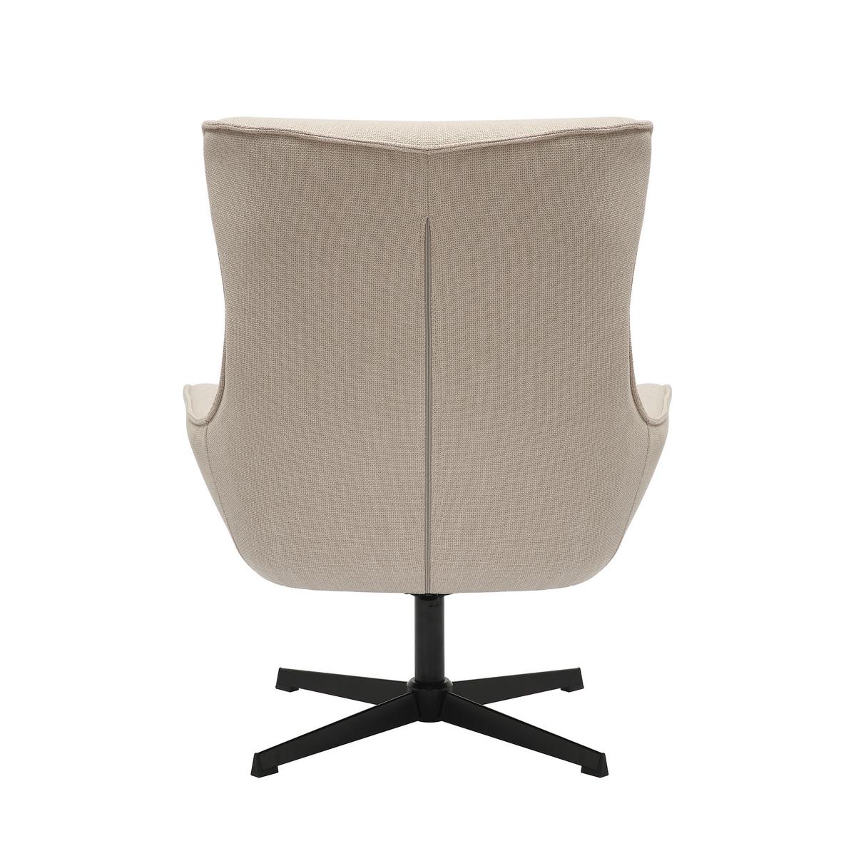 Sessel Beige B: 85 Cm - Beige/Schwarz, MODERN, Textil (85/103/83cm) - Livetastic