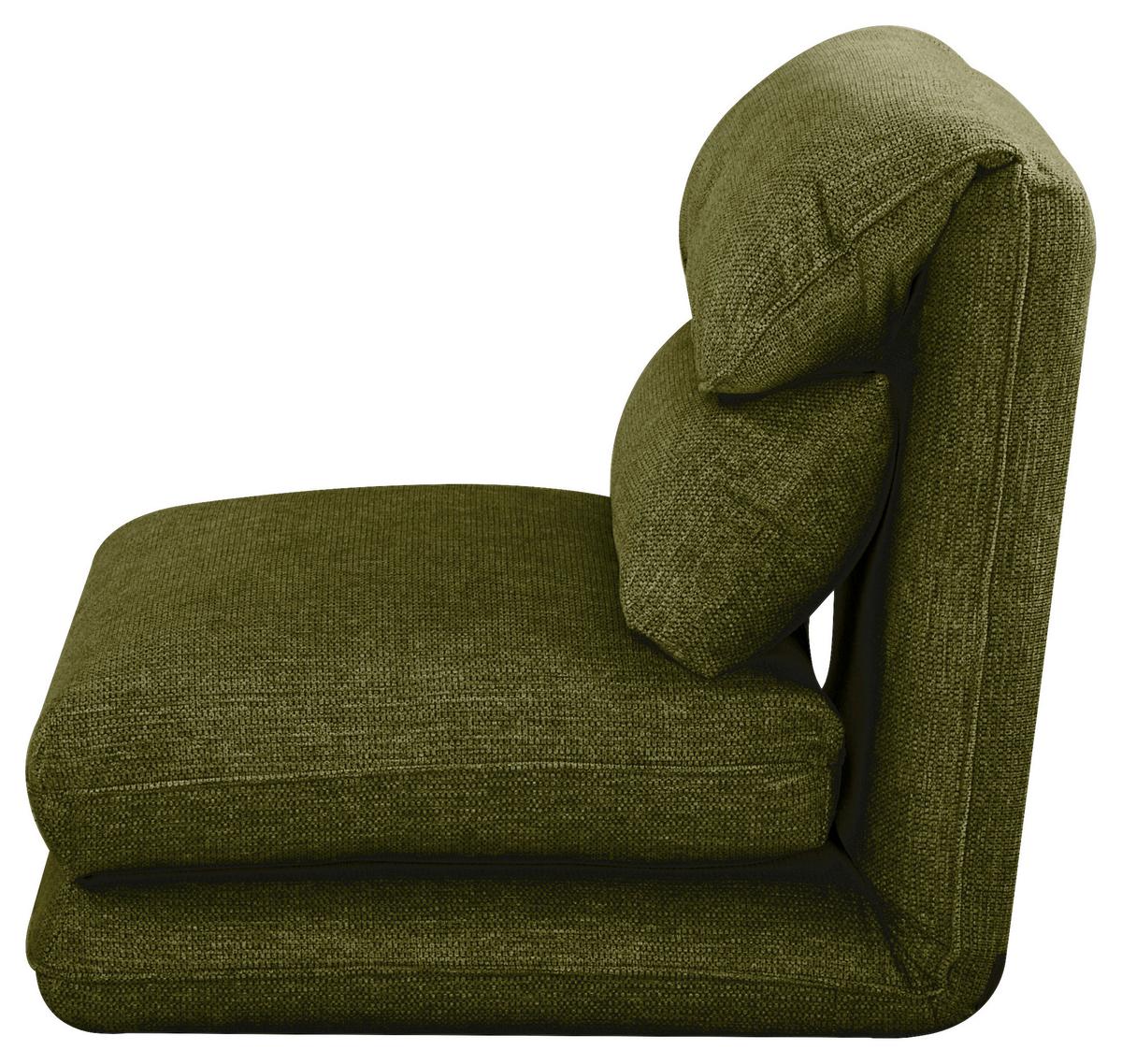 Schlafsessel Verve Olivgrün B: 78 cm - Olivgrün, Design, Textil/Metall (78/72/85cm) - Livetastic