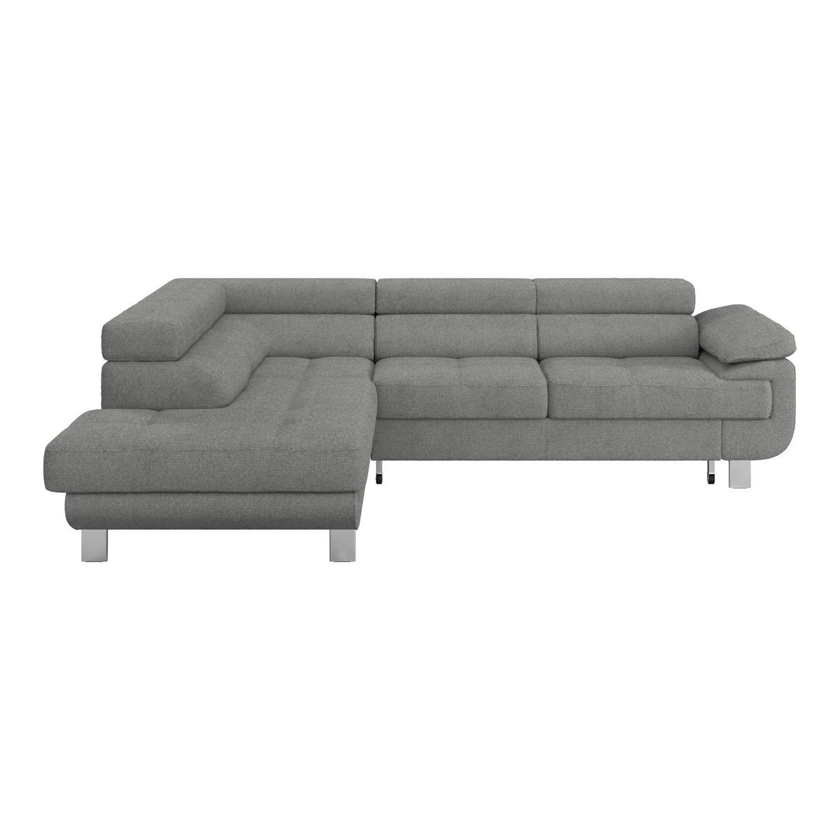 Ecksofa mit Schlaffunktion & Bettkasten Savona Dunkelgrau - Dunkelgrau, MODERN, Textil (230/270cm) - Ondega