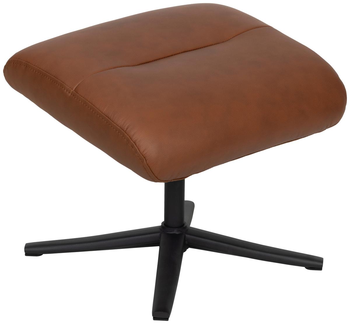 Relaxsesselset Repose Kupferfarben B: 76 cm - Schwarz/Kupferfarben, Design, Leder/Textil (76/107/79cm) - Livetastic