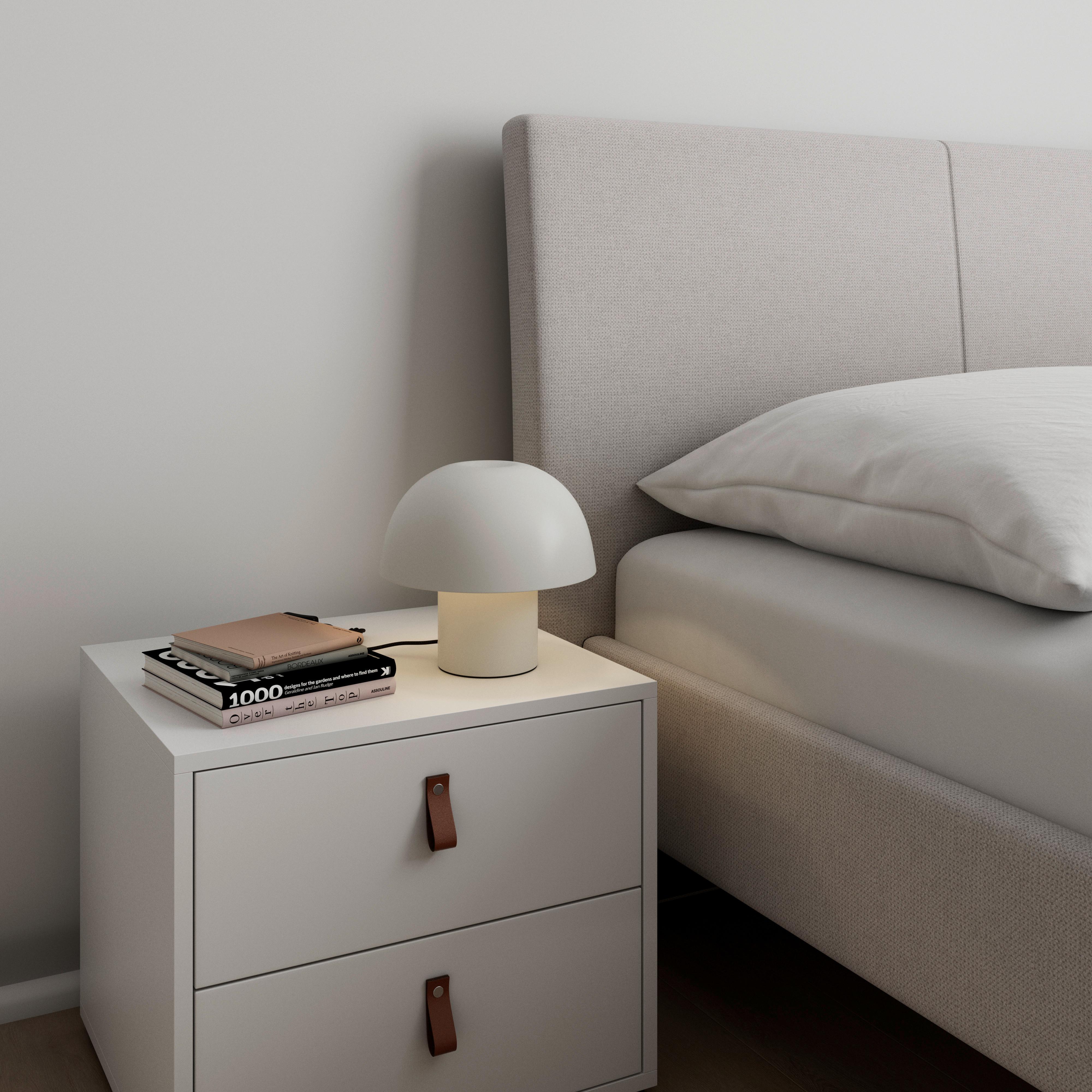 STOLNÁ LAMPA CARLA - biela, Modern, kov (22,5/22cm) - Bessagi Home