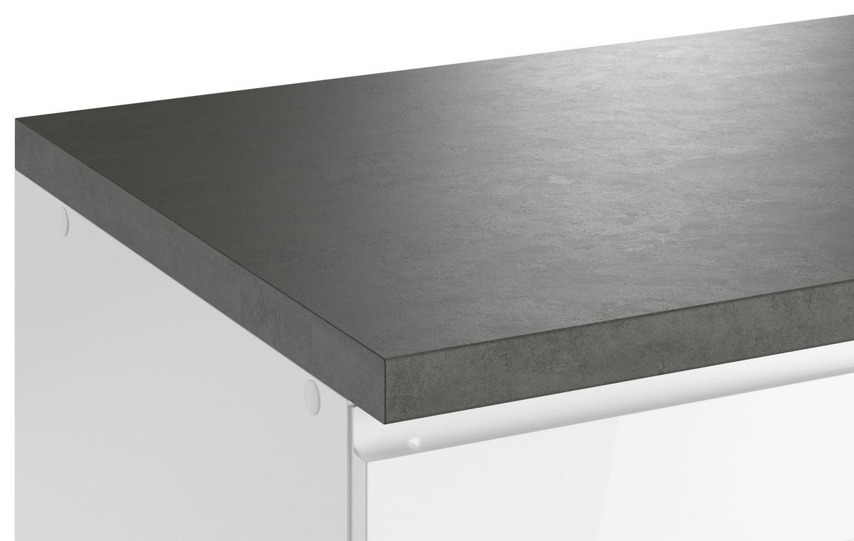 Küchenzeile Monza Mit Geräten B: 360 Cm Weiß/grau - Weiß Hochglanz/Weiß, LIFESTYLE, Holzwerkstoff (360cm) - Held