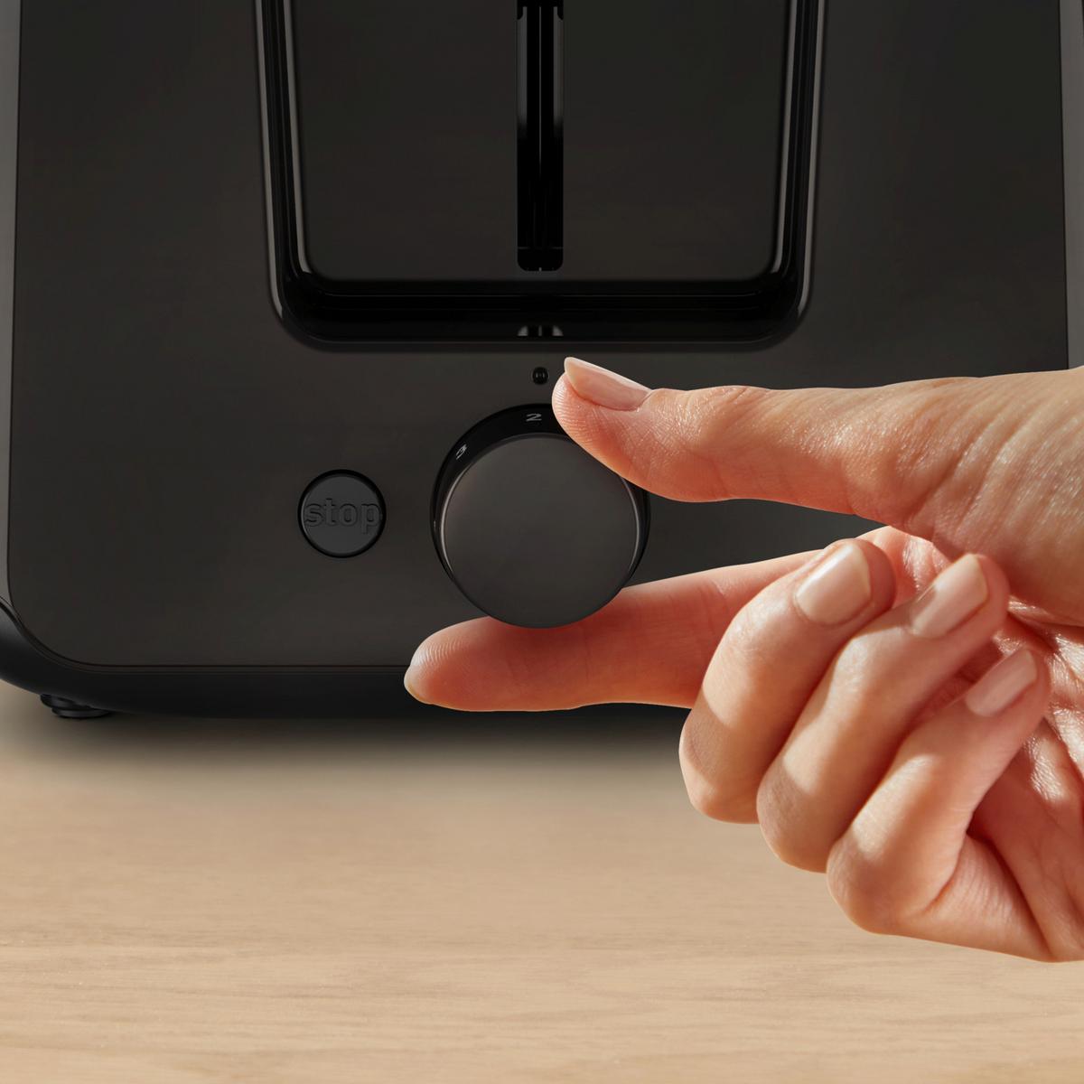 TOASTER Schwarz, 850W, 2 Schlitze - Schwarz, Basics, Kunststoff (30,4/17,4/18,2cm) - Tefal