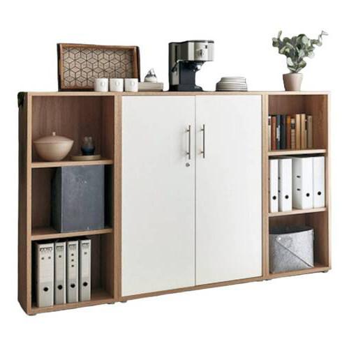 Office Edition B: 173 cm Sonoma Eiche/Weiß - Weiß/Sonoma Eiche, MODERN, Holzwerkstoff (173/114/33cm) - MID.YOU