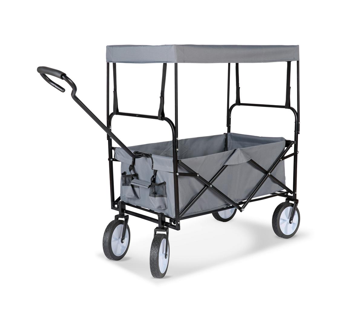 skládací dětský vozík PETER - šedá/černá, Konvenční, kov/textil (117/55/120cm) - Mömax