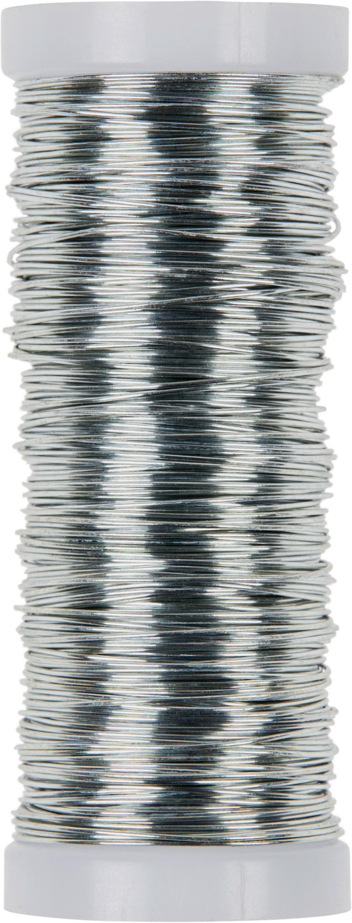 Bindedraht Zwirni L: 32 M - Rot/Silberfarben, Metall (3200cm)