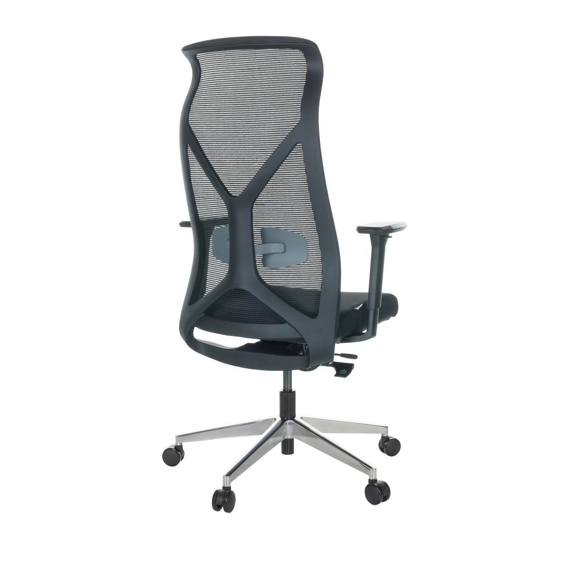 Drehstuhl Azurro B - Silberfarben/Schwarz, Basics, Kunststoff/Textil (69/119-128/60cm) - MID.YOU