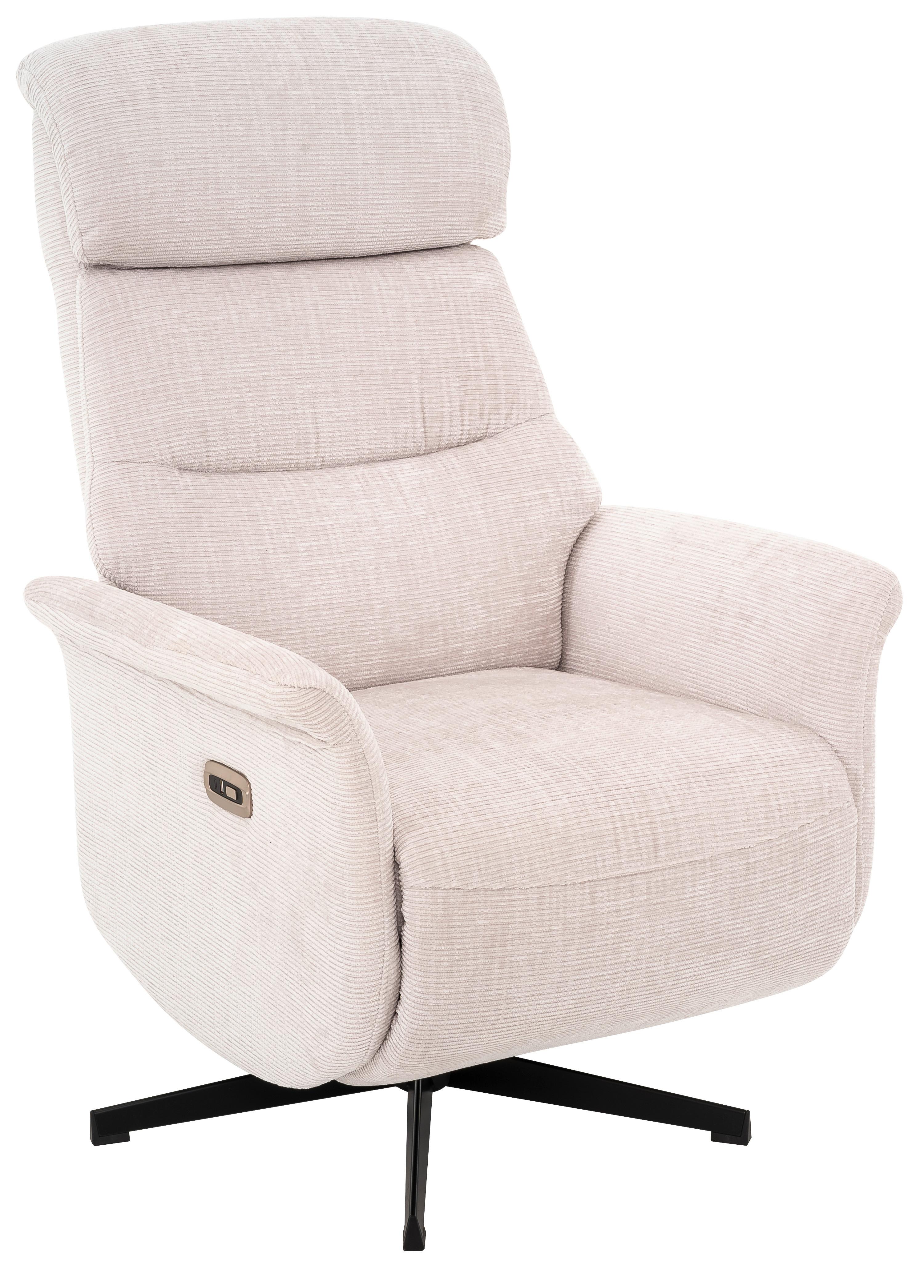 Relaxsessel Manila Chenille Silber, B: 73 Cm