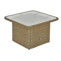 Loungetisch Duplex Tisch - Naturfarben, MODERN, Glas/Kunststoff (72/72/45-64cm) - Gardenson