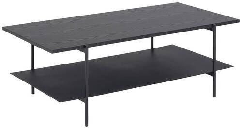 Konferenčný stolík ANGUS - černá, Moderní, kov/kompozitní dřevo (115/60/40cm)