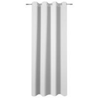 Vorhang Mit Ösen Nessi 140x245 Cm Weiß - Weiß, KONVENTIONELL, Textil (140/245cm) - Ondega