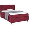 Boxspringbett Mit Topper & Bettkasten 140x200 Kleopatra - Rot, KONVENTIONELL, Holz/Holzwerkstoff (140/200cm) - Ondega