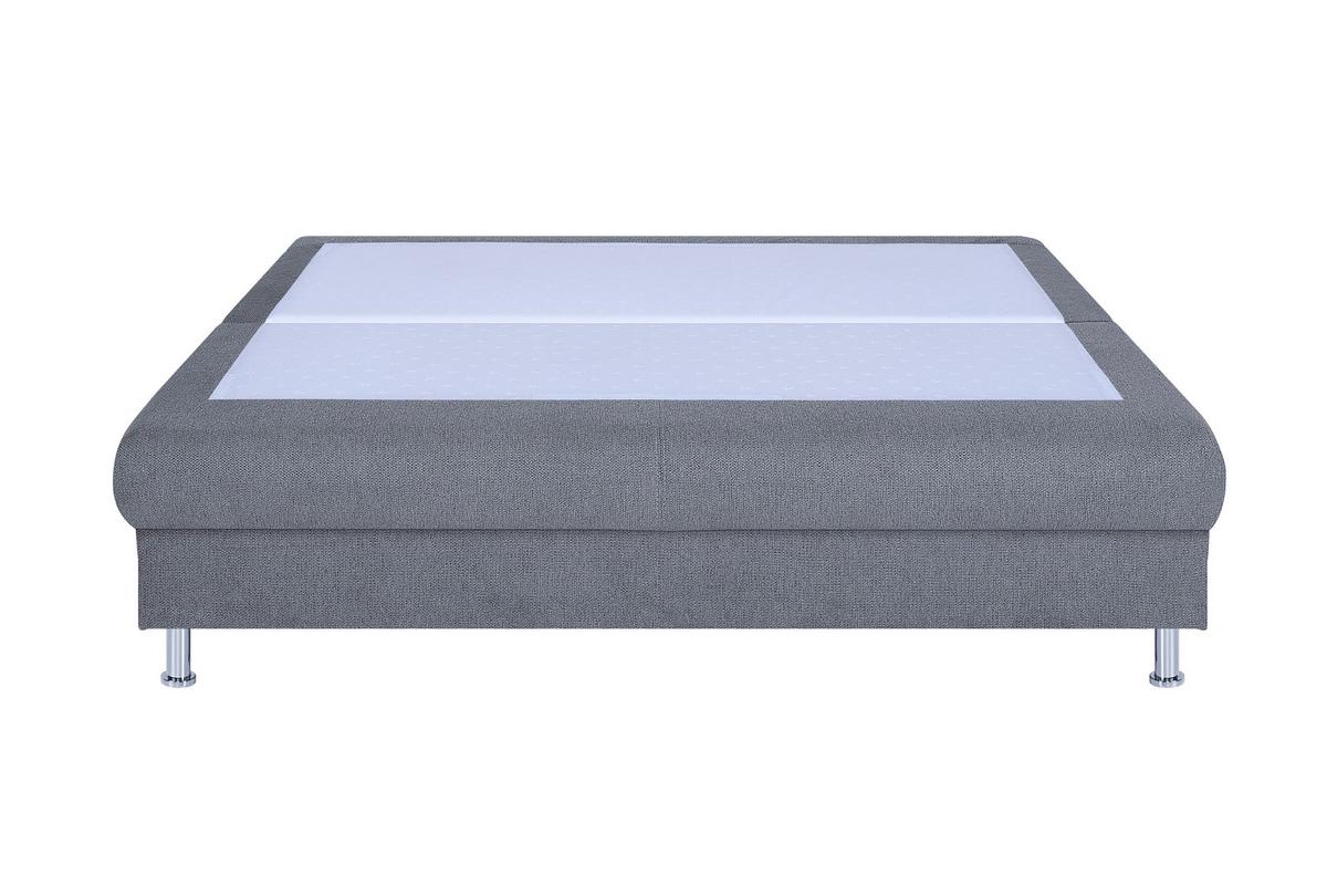 Schlafsofa mit Bettkasten Ken Grau - Chromfarben/Schwarz, Design, Holzwerkstoff/Textil (200cm) - P & B