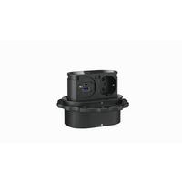 STECKDOSENELEMENT PICCOLINO QI - Schwarz, MODERN, Glas/Kunststoff (12/7,6/4,8cm) - HKT