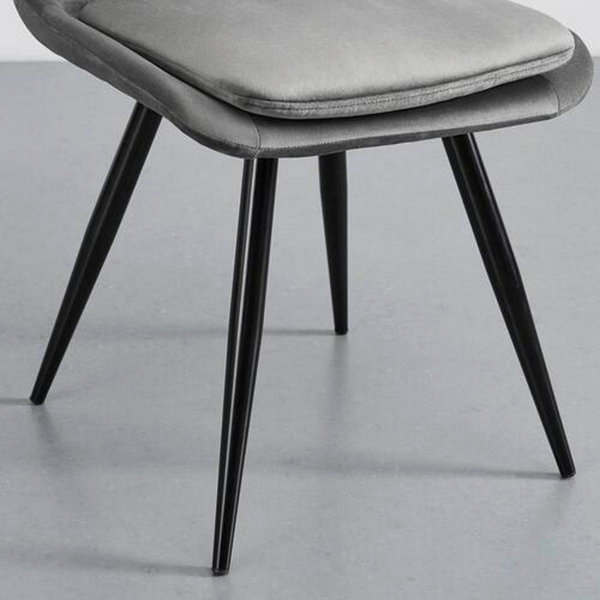 Jedálenská stolička JOY tmavá šedá - čierna/tmavosivá, Modern, kov/drevo (49/82/55cm) - Modern Living
