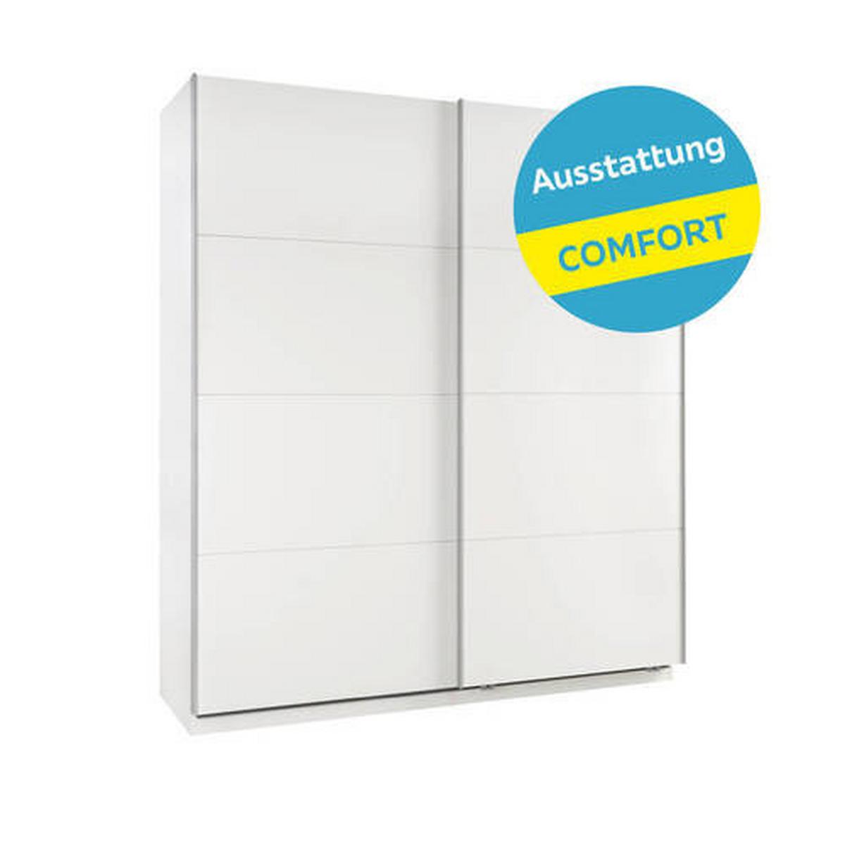Schwebetürenschrank B: 182cm Ondega Weiß - Weiß, KONVENTIONELL, Holzwerkstoff (182/210/61cm) - Ondega