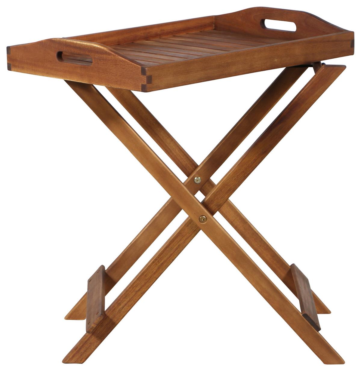 Gartentisch Klappbar Akazienholz L 60 Cm - Akaziefarben, MODERN, Holz (60/40,5/66,5cm) - Siena Garden