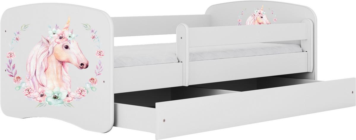 Kinder-/Juniorbett Babydreams Inkl. Matratze 80x160 - Birkefarben/Weiß, MODERN, Holz/Holzwerkstoff (80/160cm) - MID.YOU