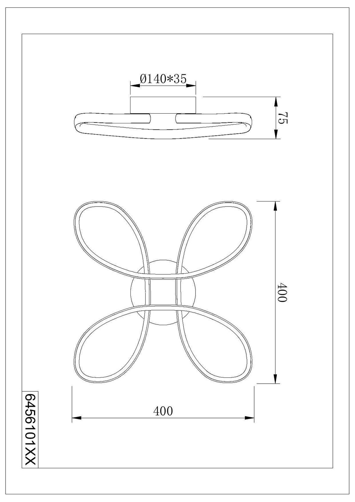 Led Mennyezeti Lámpa Basti - fekete, Modern, műanyag/fém (40/7,5cm) - Luca Bessoni