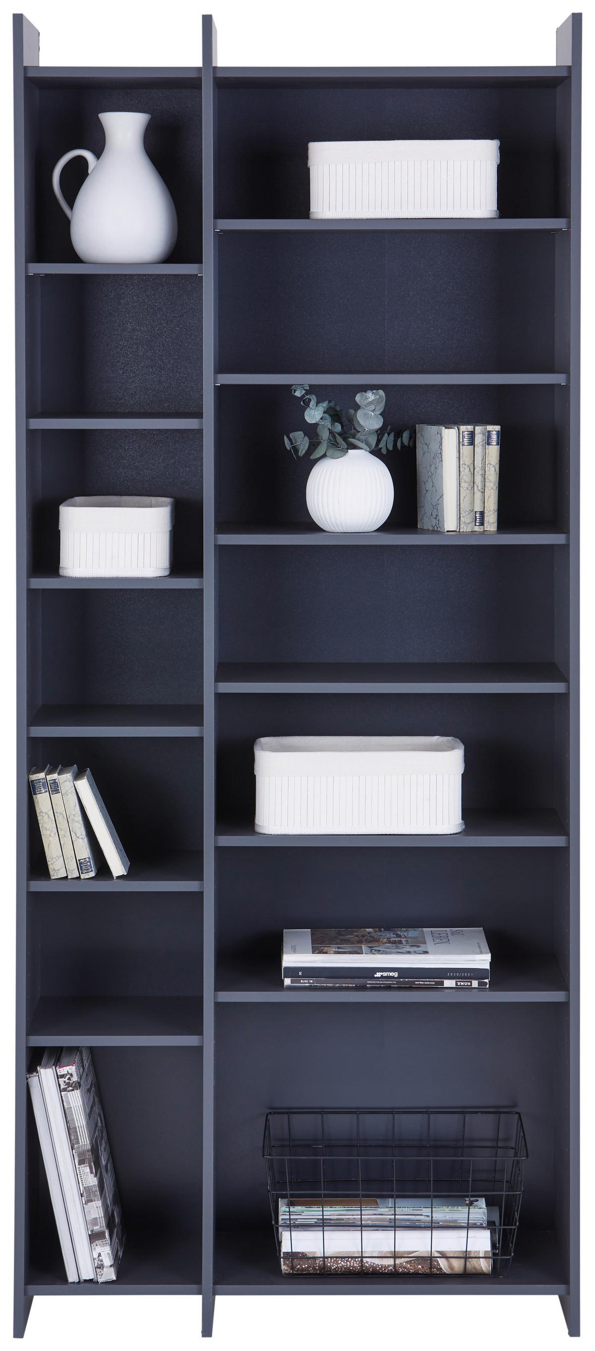 Regal Lenny Pr 23083-Reg/191/80 - Anthrazit/Schwarz, MODERN, Holzwerkstoff (80/191/31,8cm)